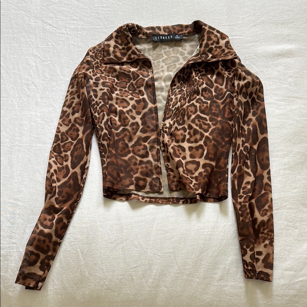 Sheer Leopard top